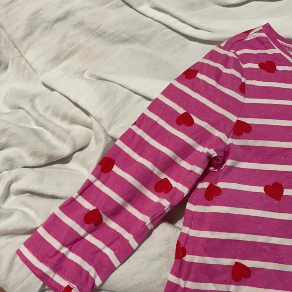 Gymboree S 4/5 hot pink drop waist ruffled high low hemline dress euc cotton